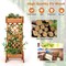 Costway 2-Tier Planter Box Raised Garden Bed Vertical Wooden Container with Trellis